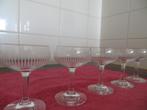 5 kristallen glazen, Antiek en Kunst, Antiek | Glas en Kristal, Ophalen