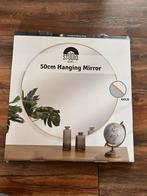 Ronde Spiegel 50 cm met Gouden Rand, Ophalen, Rond, Zo goed als nieuw, Minder dan 100 cm