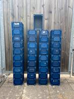 Stapelbakken 30x20x15 blauw, gebruikt.,40 stuks, Ophalen, Gebruikt, Minder dan 50 cm, Minder dan 40 cm