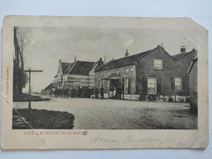 J761 Hervelt Herveld 1908, Verzamelen, Ansichtkaarten | Nederland, Noord-Holland, 1920 tot 1940, Ophalen of Verzenden