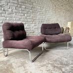 2X vintage lounge fauteuil jaren 70, Huis en Inrichting, Fauteuils, Ophalen, Minder dan 75 cm, Vintage, Zo goed als nieuw