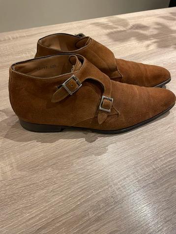 Mooie  cognac kleurige Magnanni halfhoge gespschoen mt 42,5