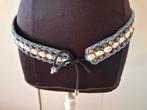Turquoize heupriem met schelpen en knoopjes, Kleding | Dames, Riemen en Ceinturen, Ophalen of Verzenden, Zo goed als nieuw, Heupriem