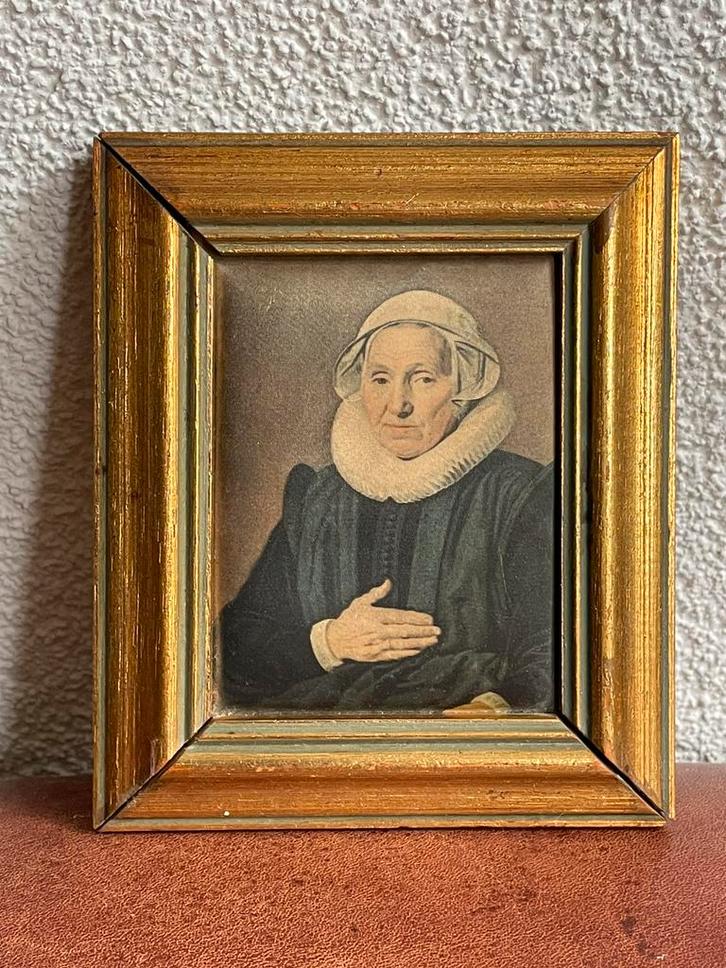 Prent op zijde Sara Andriesdochter Hessix, Frans Hals, Antiek en Kunst, Kunst | Schilderijen | Klassiek, Ophalen of Verzenden