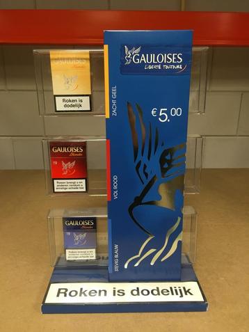 Sigaret Display	Gauloises blauw,rood,geel (in lades) 25x40cm beschikbaar voor biedingen