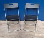 2 x Ikea Gunde metalen klapstoel, Huis en Inrichting, Stoelen, Ophalen, Kunststof, Gebruikt, Twee