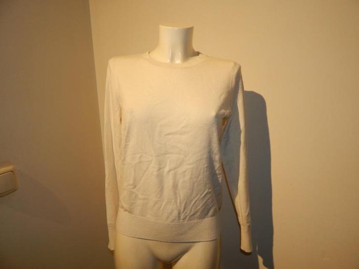 Fabienne Chapot gebreide trui gouden hartjes knoopjes S, Kleding | Dames, Truien en Vesten, Gedragen, Maat 36 (S), Wit, Verzenden