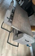 Eetkamerstoelen 3 stuks, ZGAN!, Huis en Inrichting, Ophalen, Zo goed als nieuw, Bruin, Drie