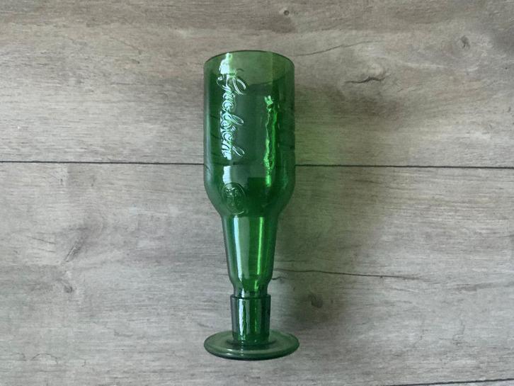Vintage 90's Groen Grolsch Bierglas Bierfles Glas - Fles, Verzamelen, Biermerken, Zo goed als nieuw, Glas of Glazen, Grolsch, Ophalen of Verzenden