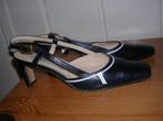 Elegante blauwe leren pumps met hak van Antonio Paolo, 37,5, Pumps, Zo goed als nieuw, Antonio Paolo, Verzenden
