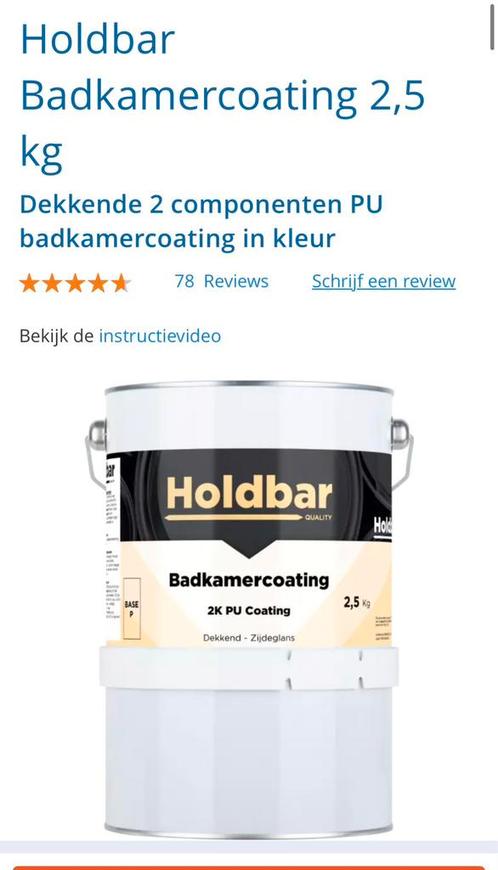 Badkamercoating mengverf roze 2,5 kg (nieuw), Doe-het-zelf en Verbouw, Verf, Beits en Lak, Nieuw, Verf, Minder dan 5 liter, Roze
