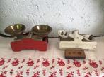 🌿”Lot, 2 Vintage Poppen Weegschaaltjes + Gewichtjes”🌿LEUK!, Verzenden