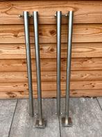 2 RVS reclame bord zeil houders, Ophalen, Gebruikt, Reclamebord