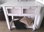 Te koop: Hoge ladekast/commode 2x diepe lades, wit gebeitst!, 1 of 2 laden, Ophalen of Verzenden, Sfeer, Grenenhout