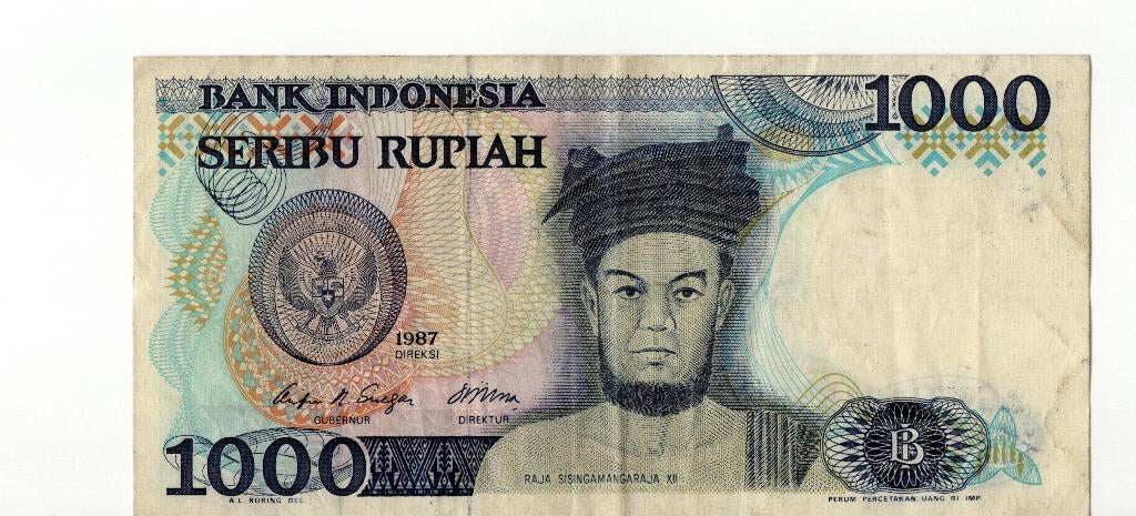 Indonesië 1000 rupiah 1987, Postzegels en Munten, Bankbiljetten | Azië, Verzenden, Zuidoost-Azië, Los biljet