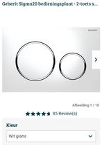 Geberit drukplaat sigma 20 wit /chroom nieuw, Ophalen of Verzenden, Nieuw, Chroom, Toilet