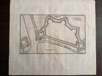 Antieke kaart (vestingkaart) Oostburg C. Merian 1660, Antiek en Kunst, Ophalen of Verzenden