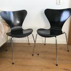 2 Vintage Fritz Hansen 3107 vlinder stoel zwart, Huis en Inrichting, Stoelen, Ophalen, Gebruikt, Zwart, Nvt