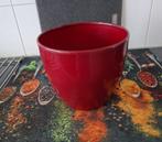 Rode bloempot, Ophalen, Rond, Zo goed als nieuw, Minder dan 25 cm