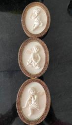 Leuke set van 3 engeltjes / Cherubijn - muurhanger vintage, Ophalen of Verzenden, Nieuw