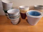 bloempotje potje bloempotjes vintage retro 3 voor 17,5 euro, Rond, Binnen, Ophalen of Verzenden, Zo goed als nieuw