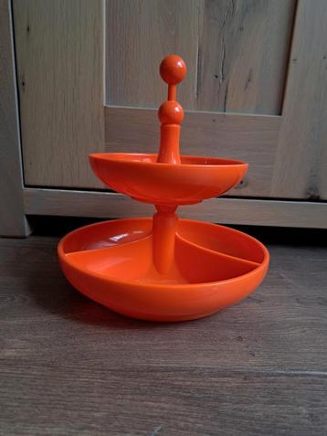 Vintage oranje snacktoren van Emsa jaren 70 beschikbaar voor biedingen