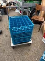 Glazen kratten 36 vaks  50x50 met wagen, 40 tot 60 cm, 50 tot 75 cm, Ophalen of Verzenden, Zo goed als nieuw