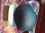 Zgan gietijzeren wok 34cm, Huis en Inrichting, Keuken | Potten en Pannen, Ophalen of Verzenden, Zo goed als nieuw, Gietijzer, Wok