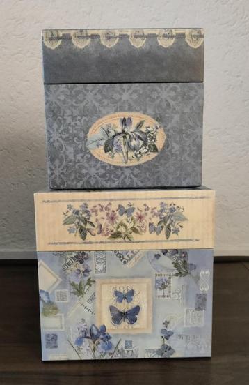 Set Bob's Boxes Design & Décor opbergdozen thema Blue Iris beschikbaar voor biedingen