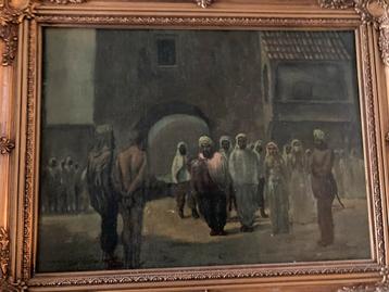 Overschiese kunstschilder Piet Lamers arabisch op doek beschikbaar voor biedingen