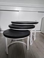 Salontafels set, Huis en Inrichting, Stoelen, Ophalen, Zwart, Zo goed als nieuw, Eén