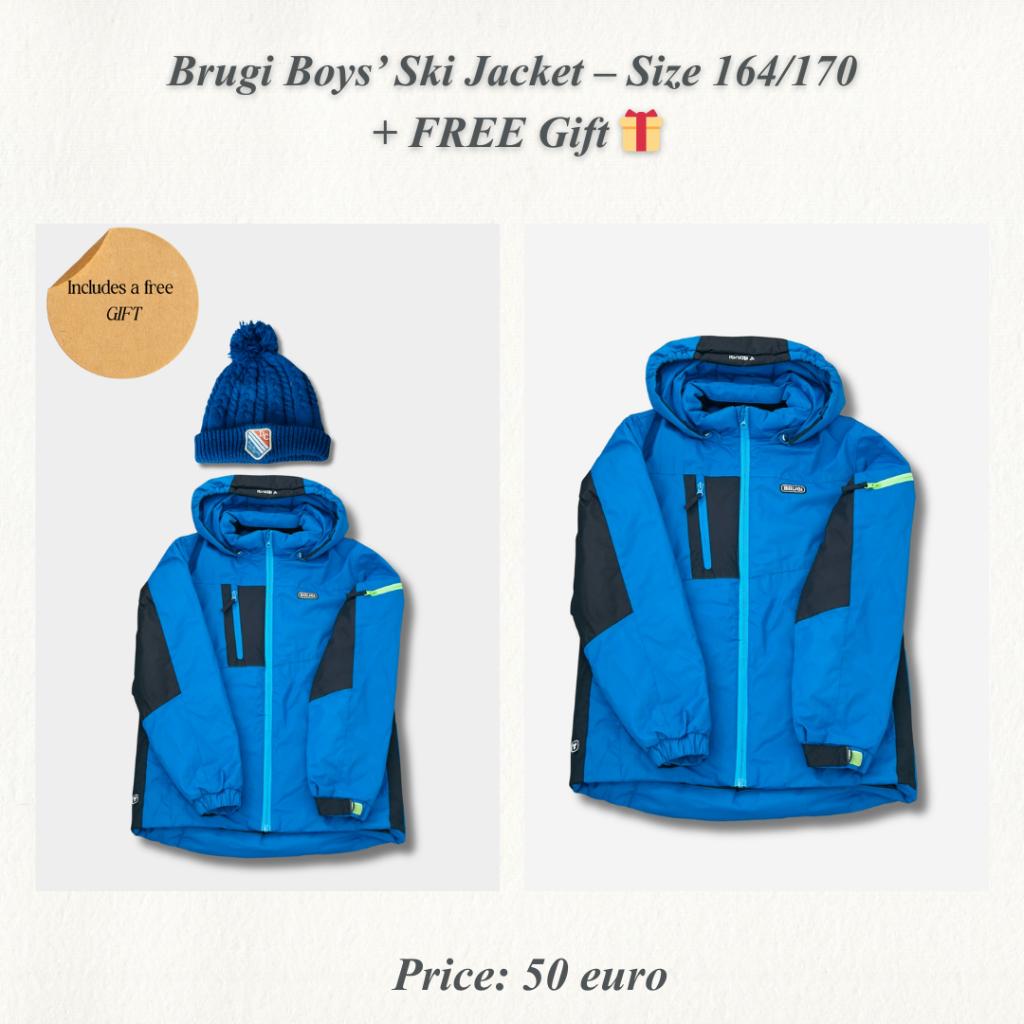 Brugi Boys’ Ski Jacket – Size 164/170 + FREE Gift, Ophalen of Verzenden, Zo goed als nieuw, Maat 46 (S) of kleiner, Jack