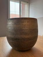 goudkleurige bloempot (pot Mira) - d29h27 - keramiek, 25 tot 40 cm, Rond, Binnen, Ophalen of Verzenden