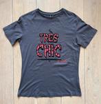 Eksept S grijs shirt Tres Chic in Concert rode letters, Grijs, Ophalen of Verzenden, Zo goed als nieuw, Maat 36 (S)