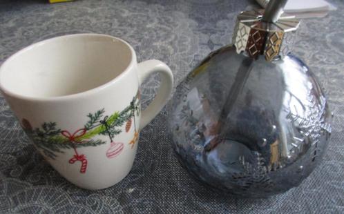 mokje kerstmotief 150 ml / kerstglas met rietje à 1,00, Diversen, Kerst, Nieuw, Ophalen of Verzenden