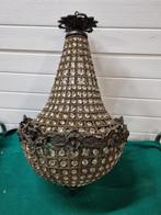 Kroonluchter brons met kristal 1960 engelen, Ophalen of Verzenden, 'T Olde Gre-j, Info@toldegrej.nl, Endepoelstraat 20f Didam