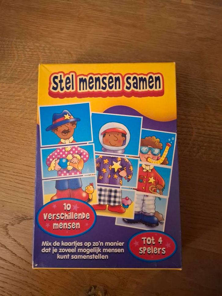 Stel mensen samen - incompleet, Hobby en Vrije tijd, Gezelschapsspellen | Bordspellen, Gebruikt, Drie of vier spelers, Ophalen of Verzenden