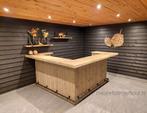 Steigerhouten bar hoekbar overkapping l vorm buis koelkast, Huis en Inrichting, Barren, Ophalen of Verzenden, Nieuw