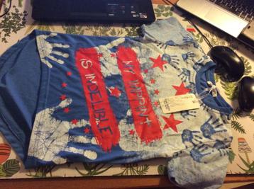 Shirt blauw, Linda Fashion. Maat 8Y (122/128) nieuw. beschikbaar voor biedingen