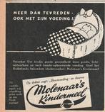 retro reclame 1953 Molenaar's Kindermeel meer dan tevreden, Verzenden, Overige typen
