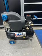 Ferm compressor 24 liter, Doe-het-zelf en Verbouw, Compressors, Ophalen, Gebruikt, 6 tot 10 bar, Minder dan 200 liter/min