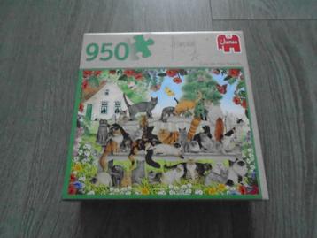 Legpuzzel: Cats on the bench 950 stukjes beschikbaar voor biedingen