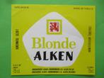bieretiket Belgie 14-9 (4M) alken kronenbourg, Ophalen of Verzenden, Gebruikt, Overige typen, Overige merken