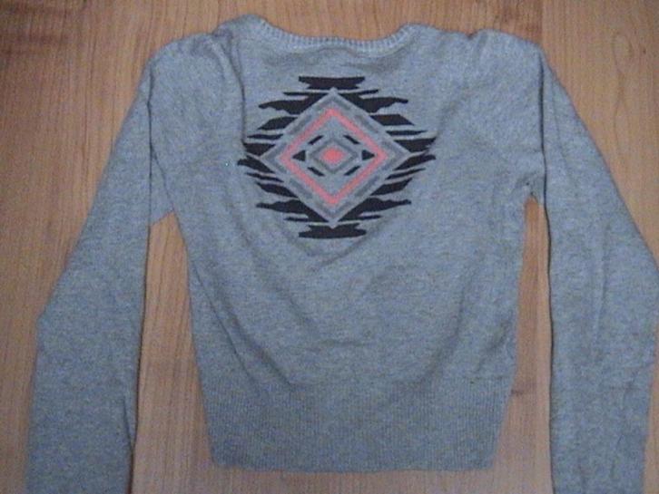 Jilly / Jill / Shoeby kort grijs vest met opdruk op rug ZGAN, Kinderen en Baby's, Kinderkleding | Maat 152, Zo goed als nieuw