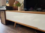 Retro tv meubel / tv kast Scandinavisch design wit met eiken, Huis en Inrichting, Ophalen, Gebruikt, 150 tot 200 cm, Scandinavisch