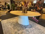 Eettafel Lars ovaal Modern 200cm wit/Goud Direct/Leverbaar, Ophalen, Overige materialen, 100 tot 150 cm, Nieuw