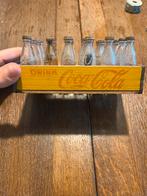 Mini Coca Cola flesjes in krat, Ophalen of Verzenden, Gebruikt, Verpakking
