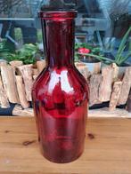 grote glazen rode vaas, rode fles 50 x 13cm, Huis en Inrichting, Woonaccessoires | Vazen, Minder dan 50 cm, Glas, Ophalen of Verzenden