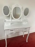 Witte kaptafel met veel laatjes, Huis en Inrichting, Tafels | Kaptafels, Ophalen, Minder dan 50 cm, Gebruikt, 100 tot 150 cm