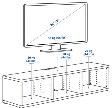 Witte IKEA Besta TV Meubel - afbeelding 2